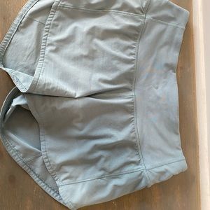 blue-grey Lululemon speed up shorts
